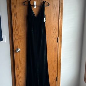 Ralph Lauren zafiya gown, velvet, green